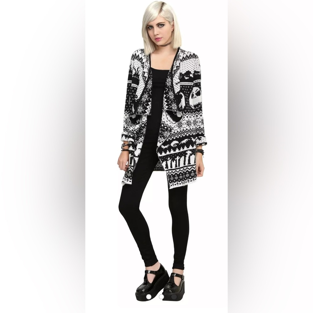 The Nightmare Before Christmas Fair Isle Cardigan Sz 2X - Picture 3 of 6